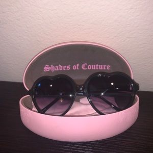 Juicy Couture black heart-shaped sunglasses